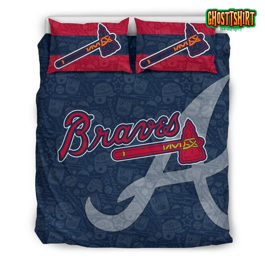 Atlanta Braves Duvet Cover Bedding Set