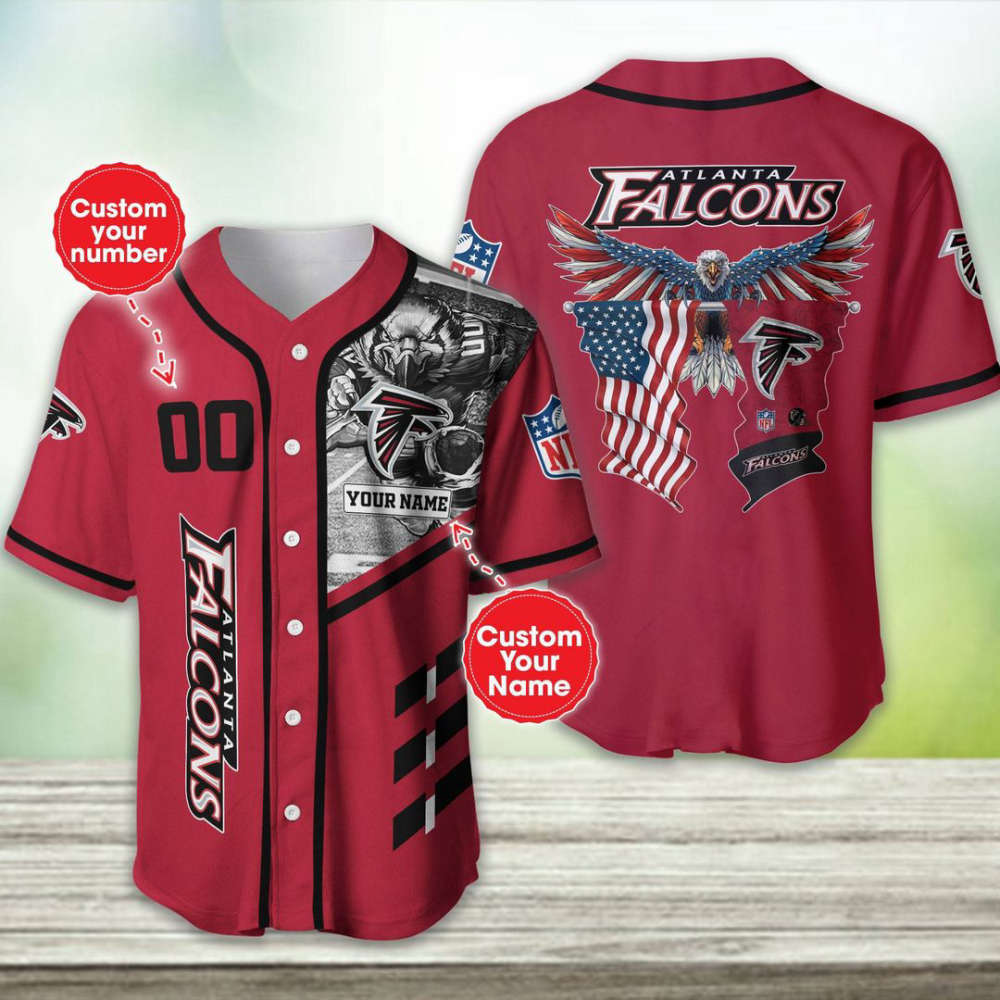 Atlanta Falcons Personalized Baseball Jersey - lylyprint.com