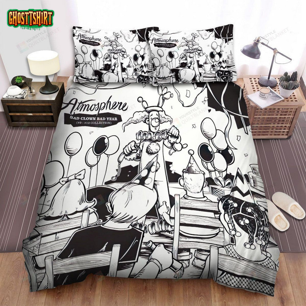 Atmosphere Sad Clown Bad Year Album Cover Bed Sheets Spread Comforter Duvet Cover Bedding Set