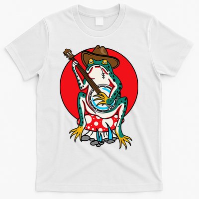 American Traditional Old School Tattoo Flash Frog Banjo T-Shirt