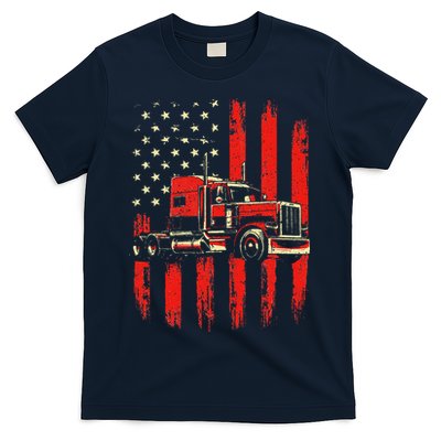 American Trucker Semi Truck Driver Trucking Big Rig T-Shirt