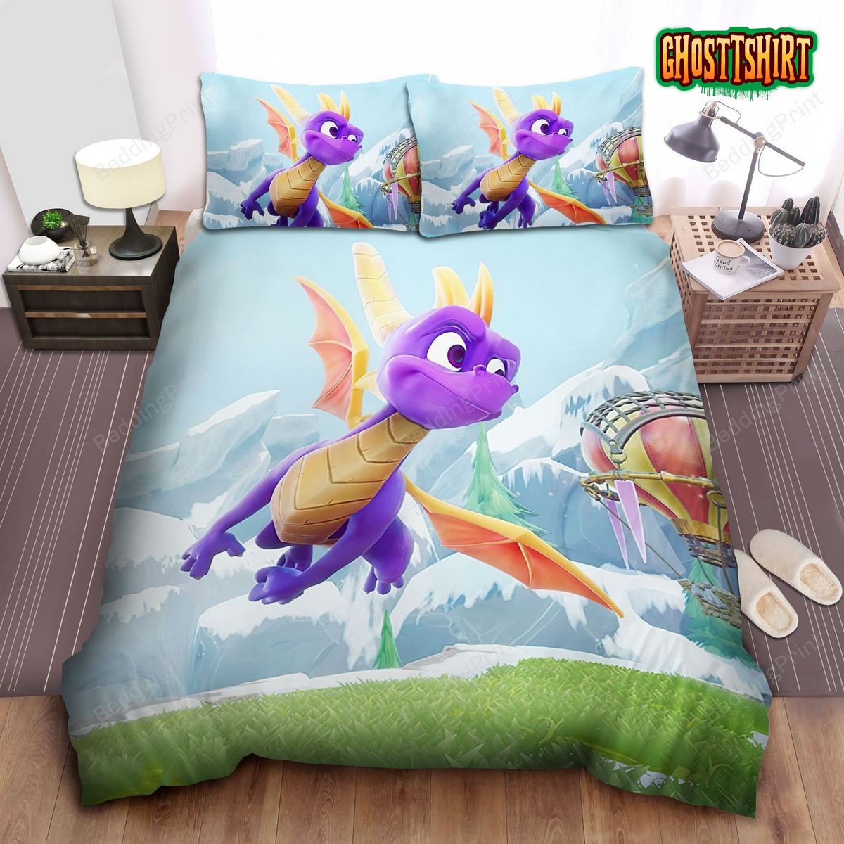 Attacking Spyro Bed Sheets Duvet Cover Bedding Set