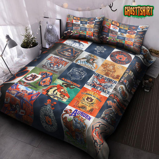 Auburn Tigers Football Quilt Bed Set