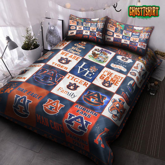 Auburn Tigers Football V1 Bedding Set