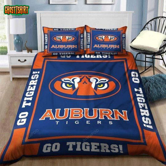 Auburn Tigers Sleepy Halloween And Christmas Duvet Cover Bedding Set