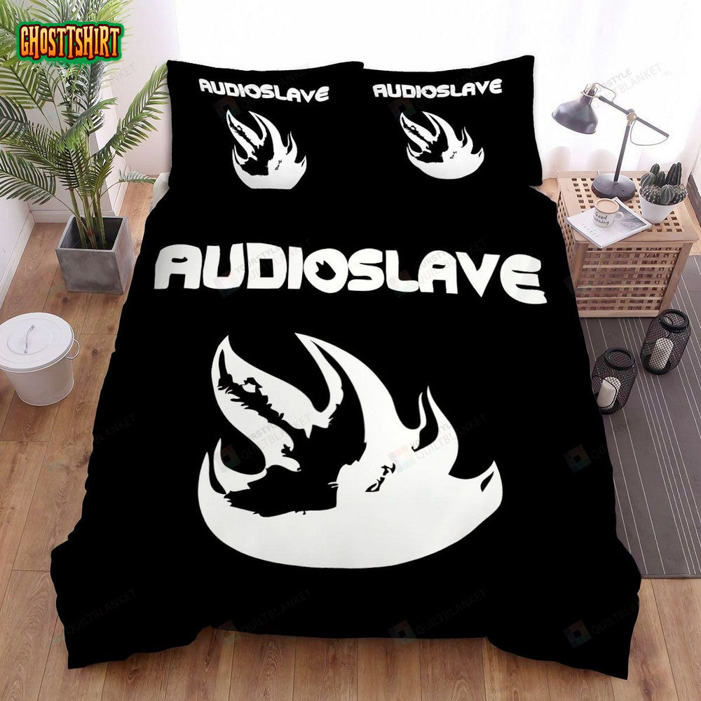 Audioslave Music Band Logo Black And White Bed Sheets Spread Comforter Duvet Cover Bedding Set