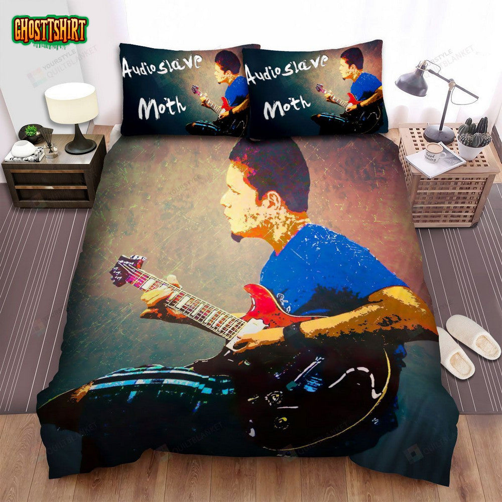 Audioslave Music Band Moth Fanart Bed Sheets Spread Comforter Duvet Cover Bedding Set