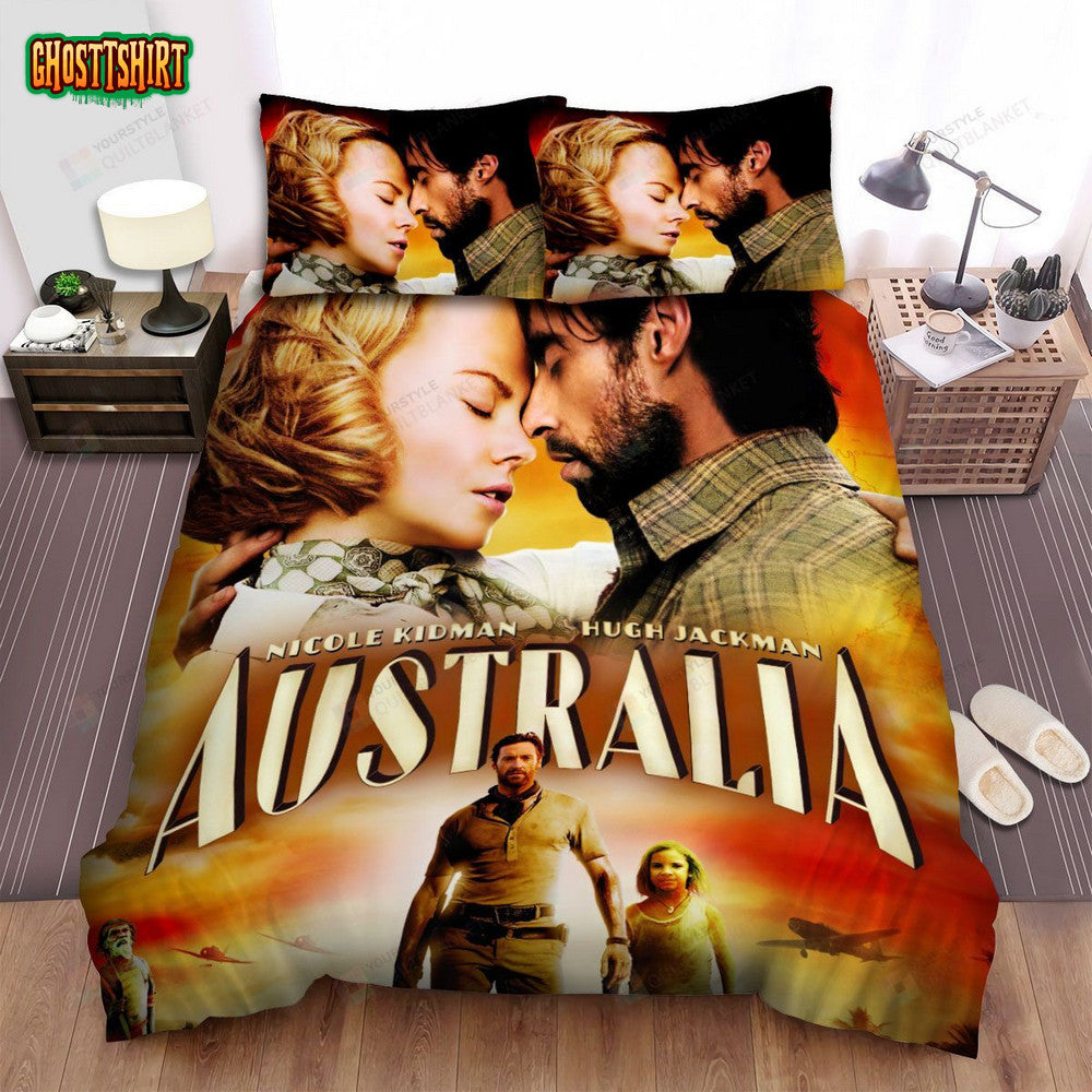 Australia Movie Poster 2 Bed Sheets Spread Comforter Duvet Cover Bedding Set