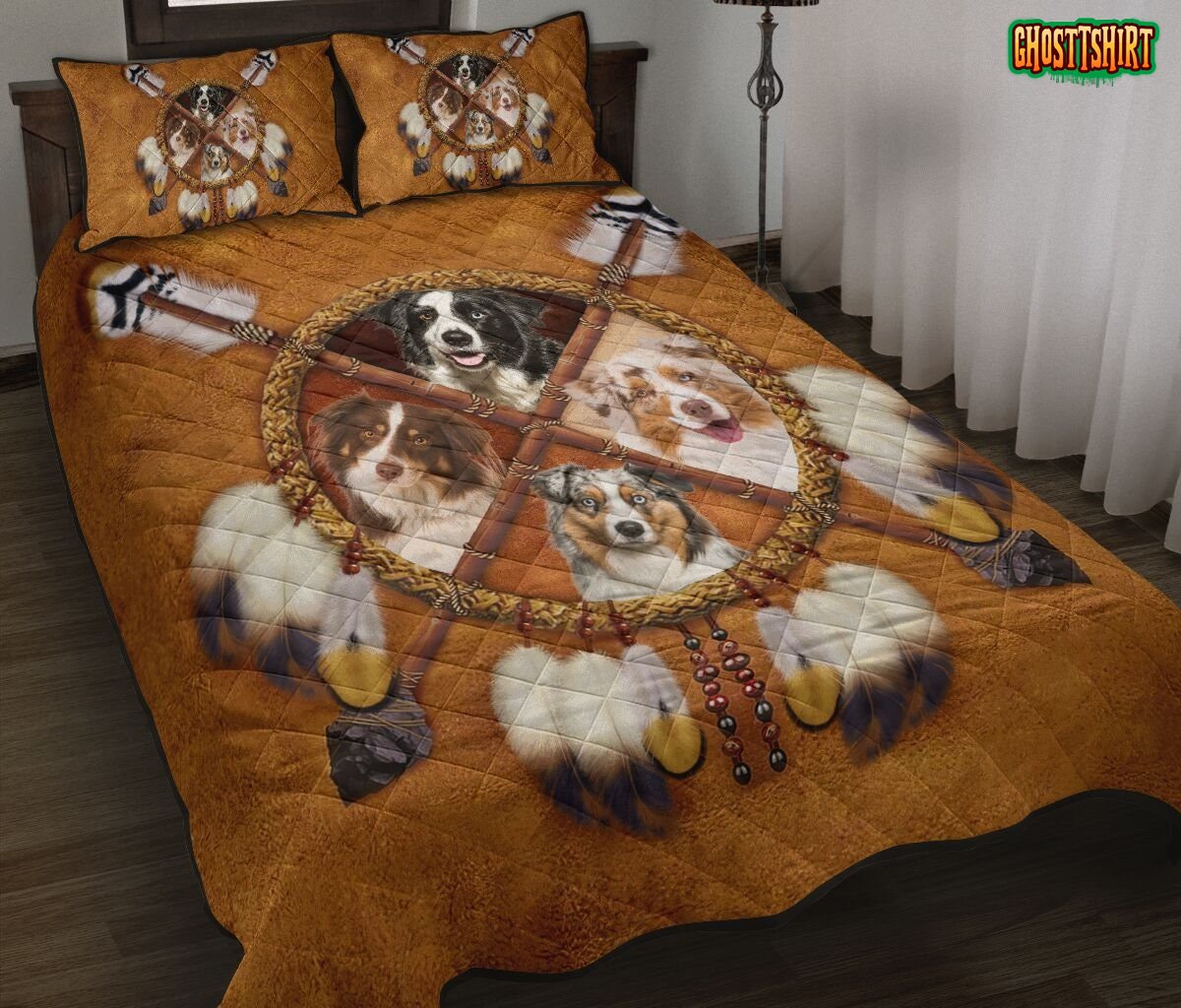 Australian Shepherd Native American Bedding Set