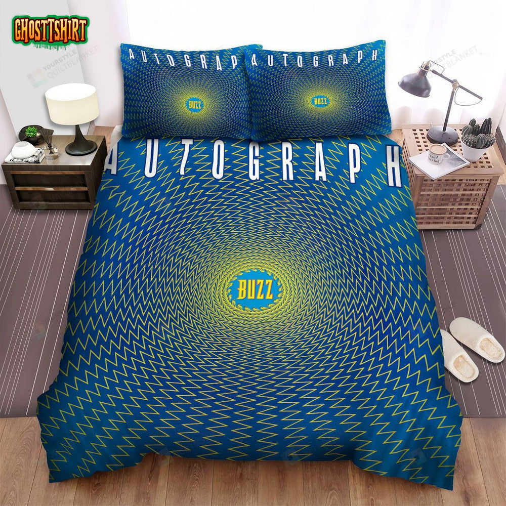 Autograph Band Buzz Album Cover Bed Sheets Spread Comforter Duvet Cover Bedding Set