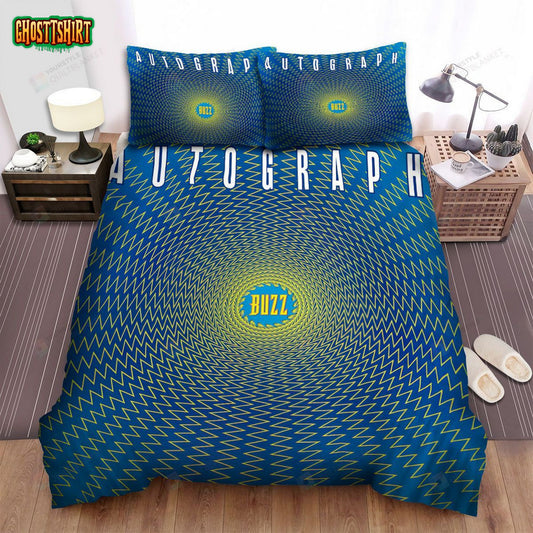 Autograph Band Buzz Album Cover Bed Sheets Spread Comforter Duvet Cover Bedding Set