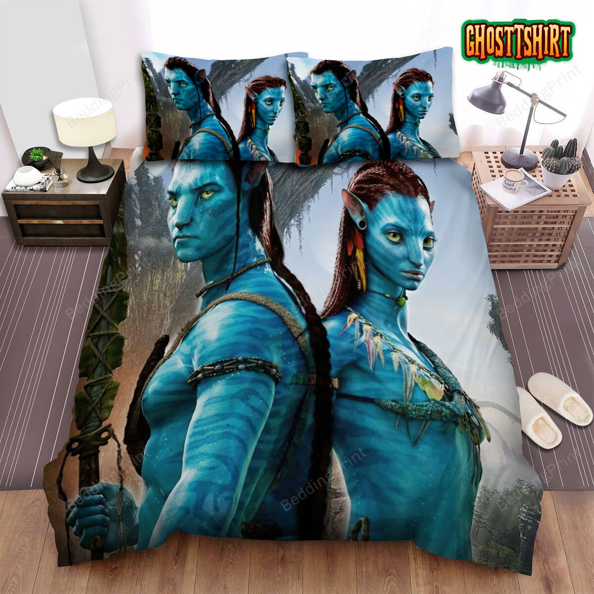 Avatar 2009 Movie Poster Fanart 3 Bed Sheets Duvet Cover Bedding Set