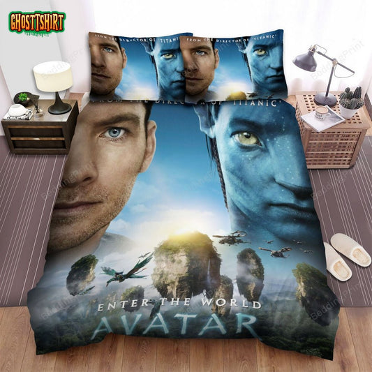 Avatar (2009) Movie Poster Fanart Bed Sheets Duvet Cover Bedding Set