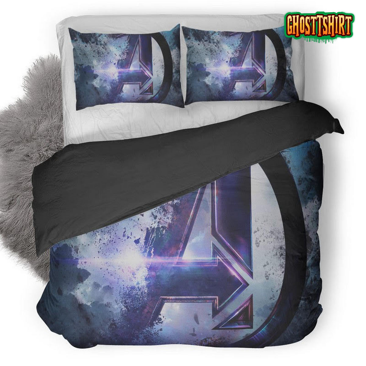 Avengers Endgame Logo Abstract Artwork Duvet Cover Bedding Set