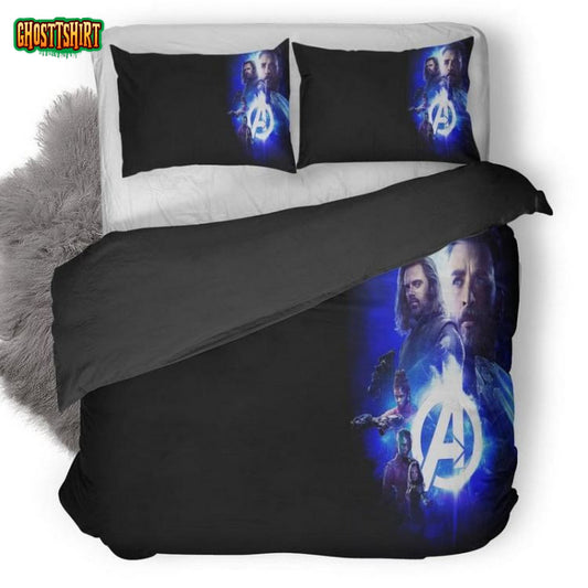 Avengers Infinity War Space Stone Logo Poster Duvet Cover Bedding Set