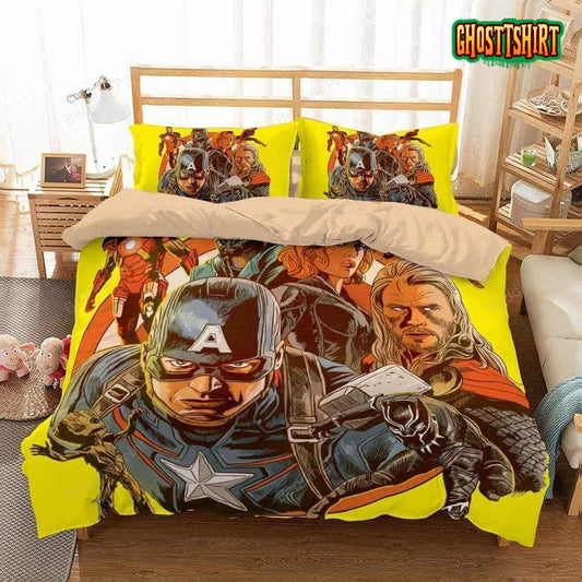 Avengers Super Heroes Painting Duvet Cover Bedding Set