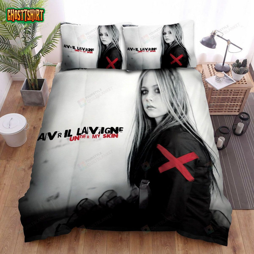 Avril Lavigne Under My Skin Album Art Cover Bed Sheets Spread Duvet Cover Bedding Set