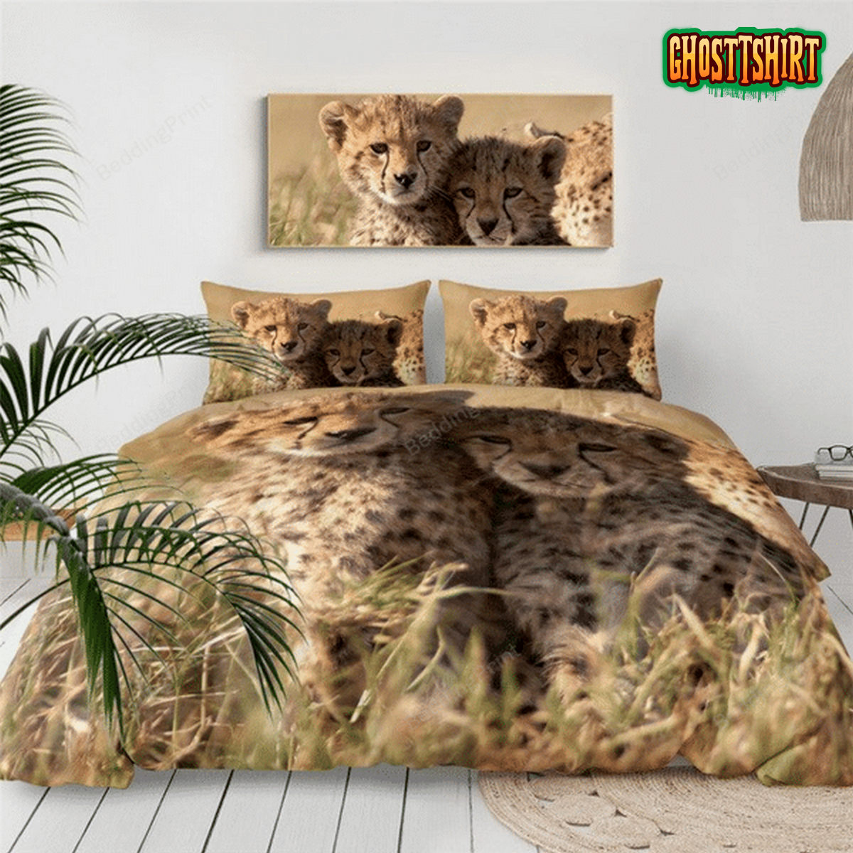 Baby Cheetah Bed Sheets Duvet Cover Bedding Set