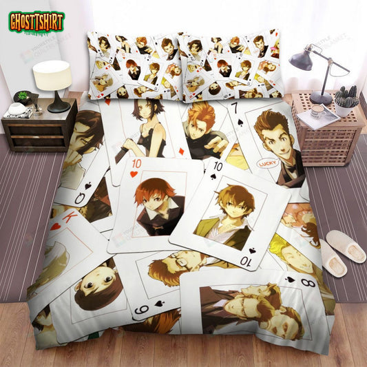 Baccano Characters Cards Bed Sheets Spread Comforter Duvet Cover Bedding Set