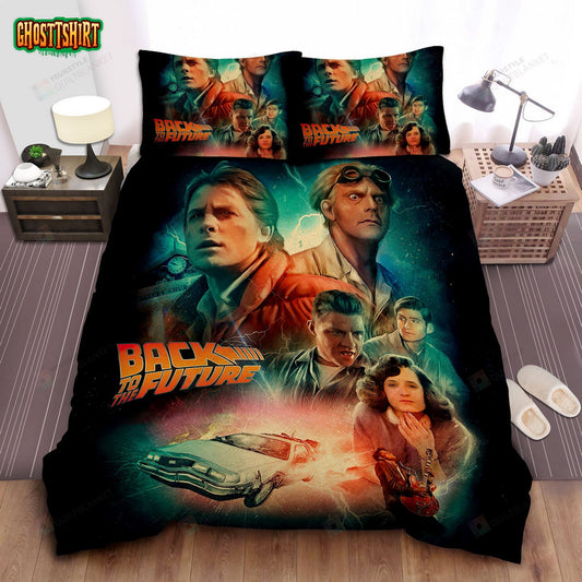 Back To The Future Film Poster Painting Bed Sheets Spread Comforter Duvet Cover Bedding Set
