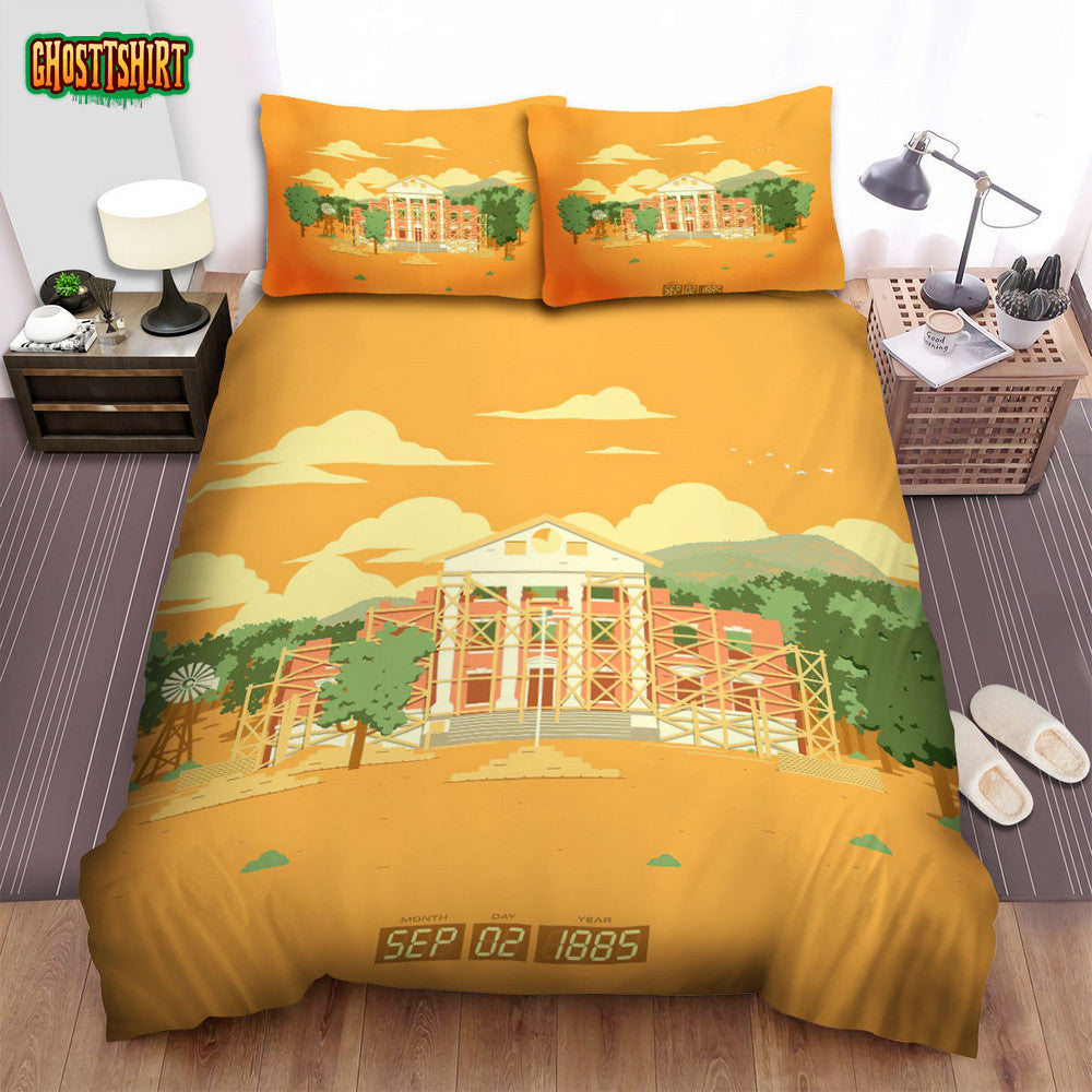 Back To The Future Part Iii Movie Art 3 Bed Sheets Spread Comforter Duvet Cover Bedding Set