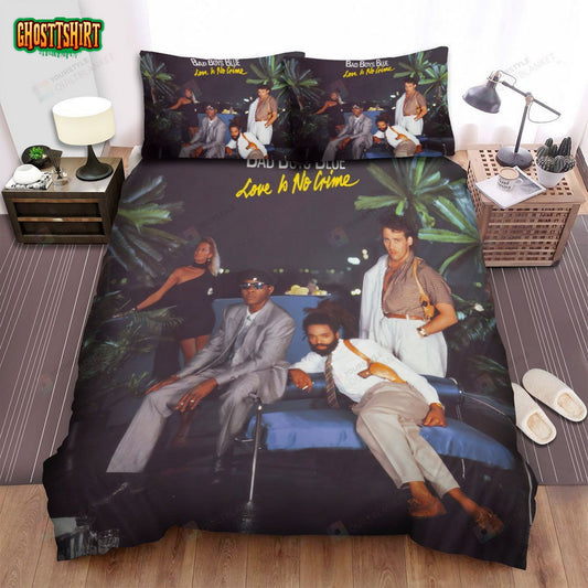 Bad Boys Blue Music Love Is No Crime Album Bed Sheets Spread Comforter Duvet Cover Bedding Set