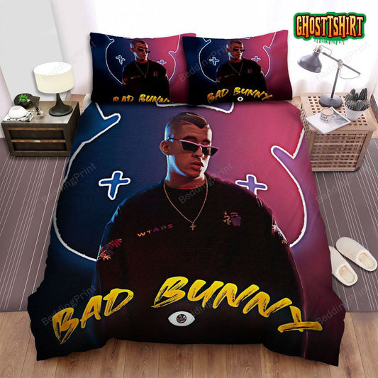 Bad Bunny With Bunny And The Third Eye Bed Sheets Duvet Cover Bedding Set
