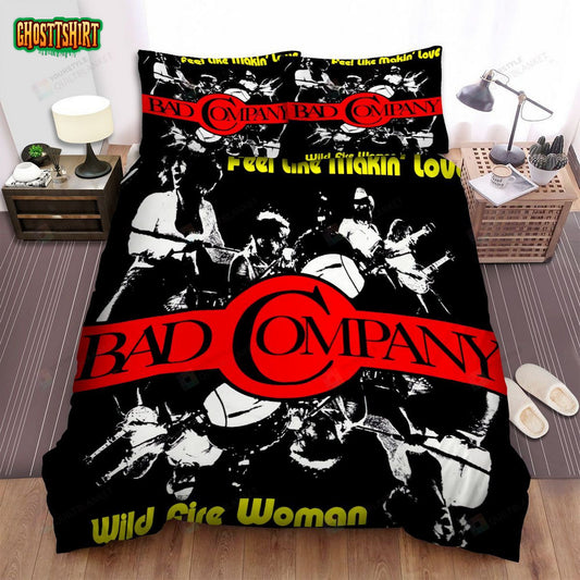 Bad Company Band Feel Like Makin' Love Bed Sheets Spread Comforter Duvet Cover Bedding Set