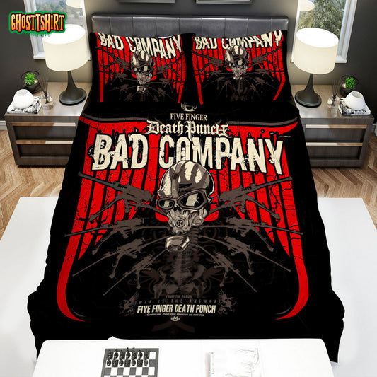 Bad Company Band Five Finger Death Punch Bed Sheets Spread Comforter Duvet Cover Bedding Set