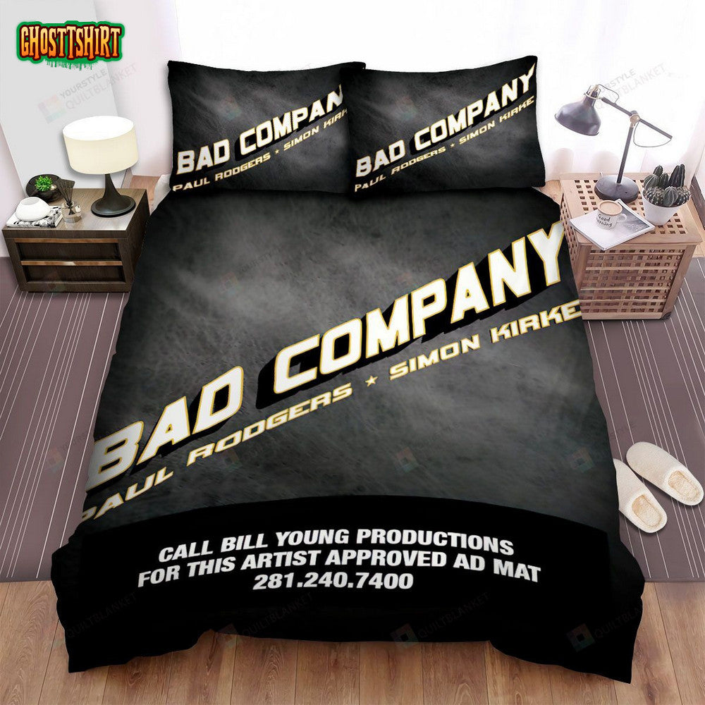 Bad Company Band Paul Roogers Simon Kirke Bed Sheets Spread Comforter Duvet Cover Bedding Set