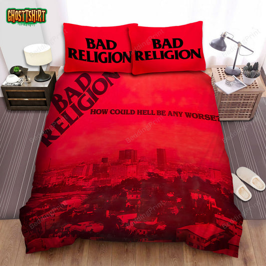 Bad Religion Band How Could Hell Be Any Worse Album Cover Bed Sheets Duvet Cover Bedding Set