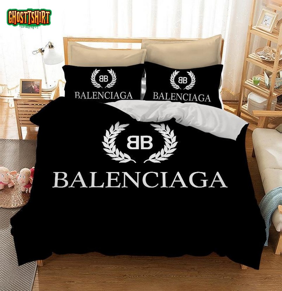 Balenciaga Logo Custom Bedding Set