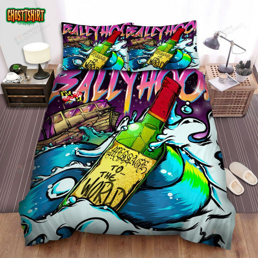 Ballyhoo Music Message To The World Album Bed Sheets Spread Comforter Duvet Cover Bedding Set