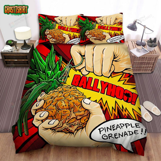 Ballyhoo Music Pineapple Grenade Album Bed Sheets Spread Comforter Duvet Cover Bedding Set