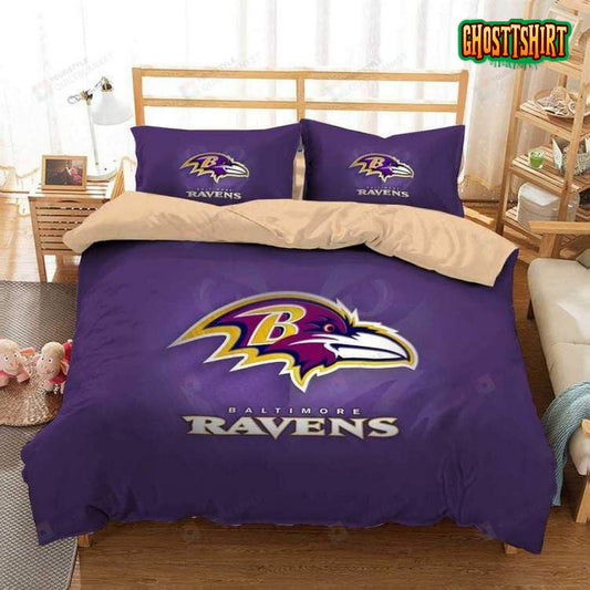 Baltimore Ravens Duvet Cover Bedding Set