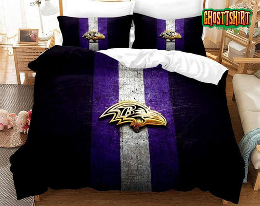 Baltimore Ravens Duvet Cover Set NFL Baltimore Ravens Bedding Set