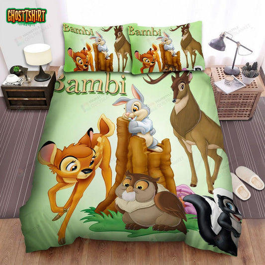 Bambi Main Characters Bed Sheets Spread Duvet Cover Bedding Set