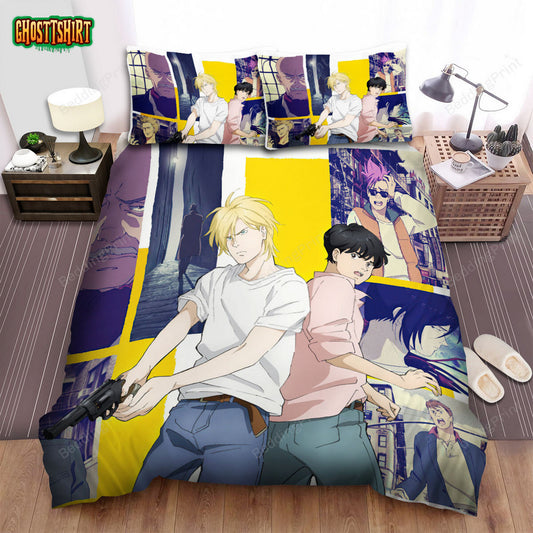 Banana Fish Anime Poster 4 Bed Sheets Duvet Cover Bedding Set