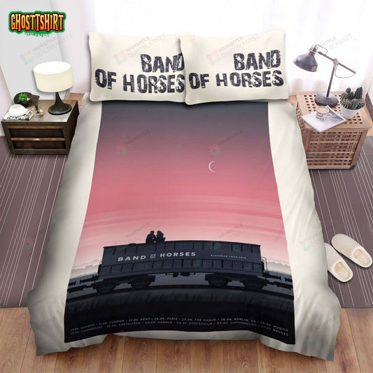 Band Of Horses Band Background Pink Bed Sheets Spread Comforter Duvet Cover Bedding Set