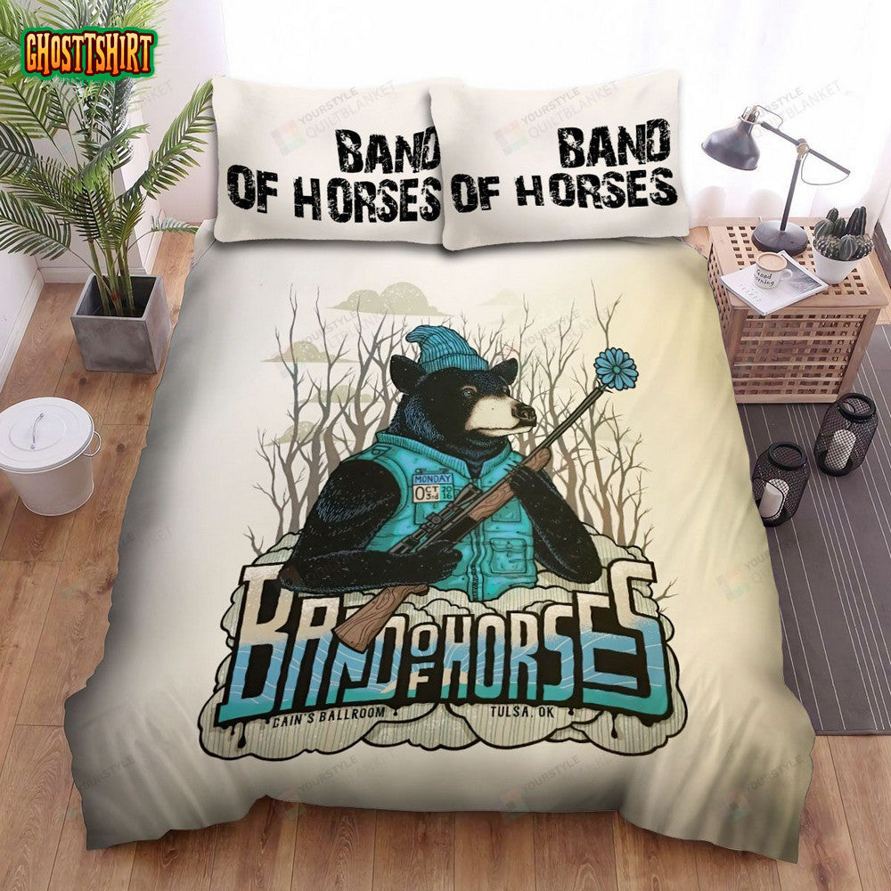 Band Of Horses Band Snow Bears Bed Sheets Spread Comforter Duvet Cover Bedding Set