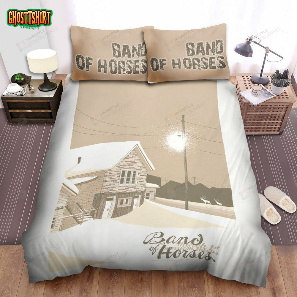 Band Of Horses Band Snow House Bed Sheets Spread Comforter Duvet Cover Bedding Set