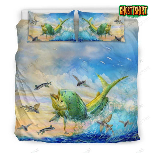 Barbados Mahi Mahi Bed Sheets Duvet Cover Bedding Set