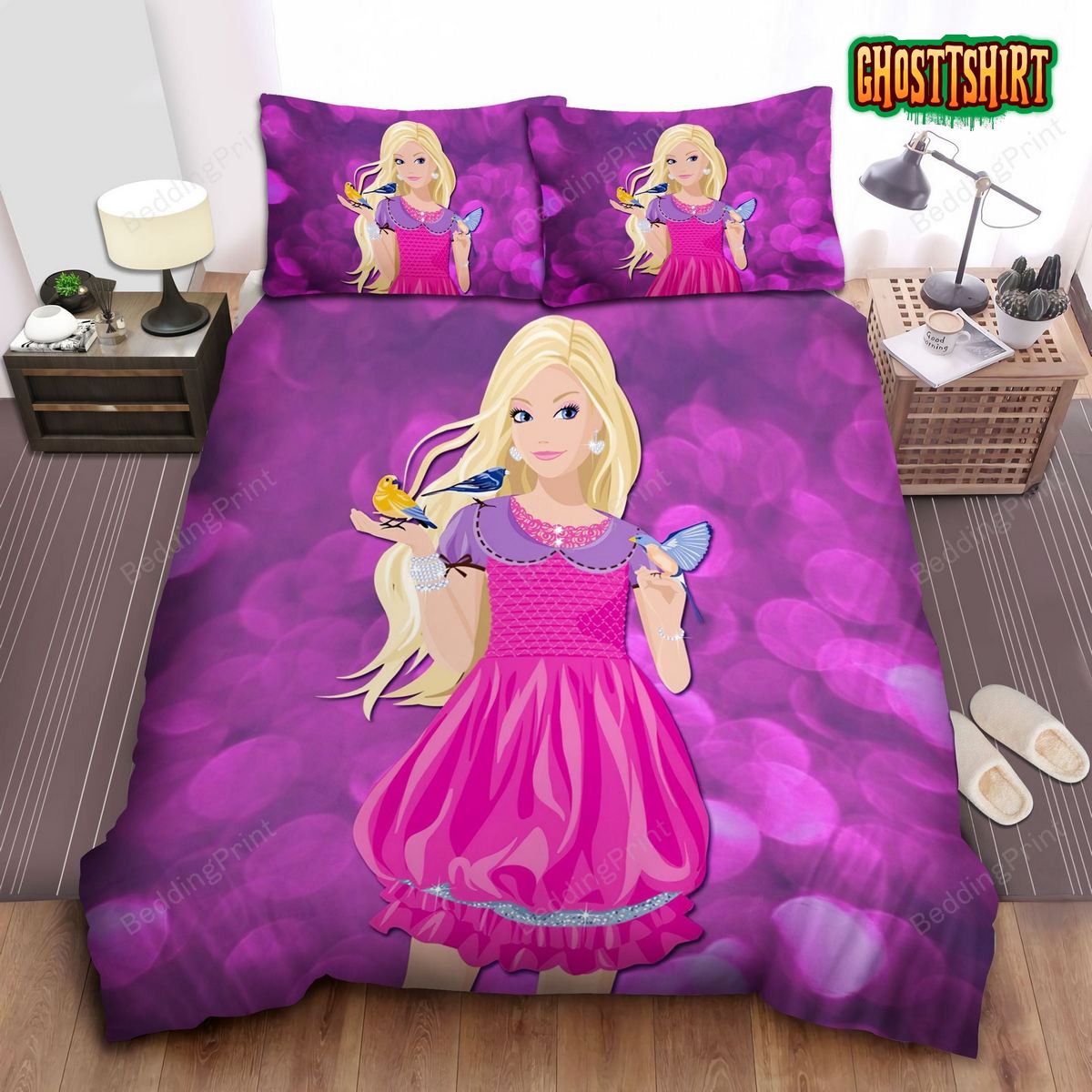 Barbie Butterflies Bed Sheets Duvet Cover Bedding Set