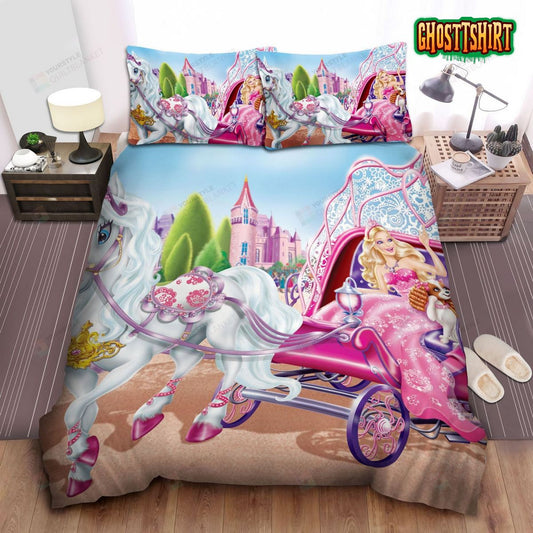 Barbie Cariage Bed Sheets Duvet Cover Bedding Set