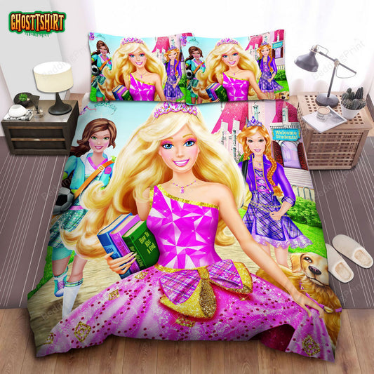 Barbie School Bed Sheets Spread Duvet Cover Bedding Set