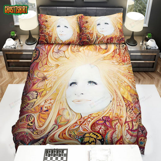 Barbra Streisand Butterfly Album Cover Bed Sheets Spread Comforter Duvet Cover Bedding Set