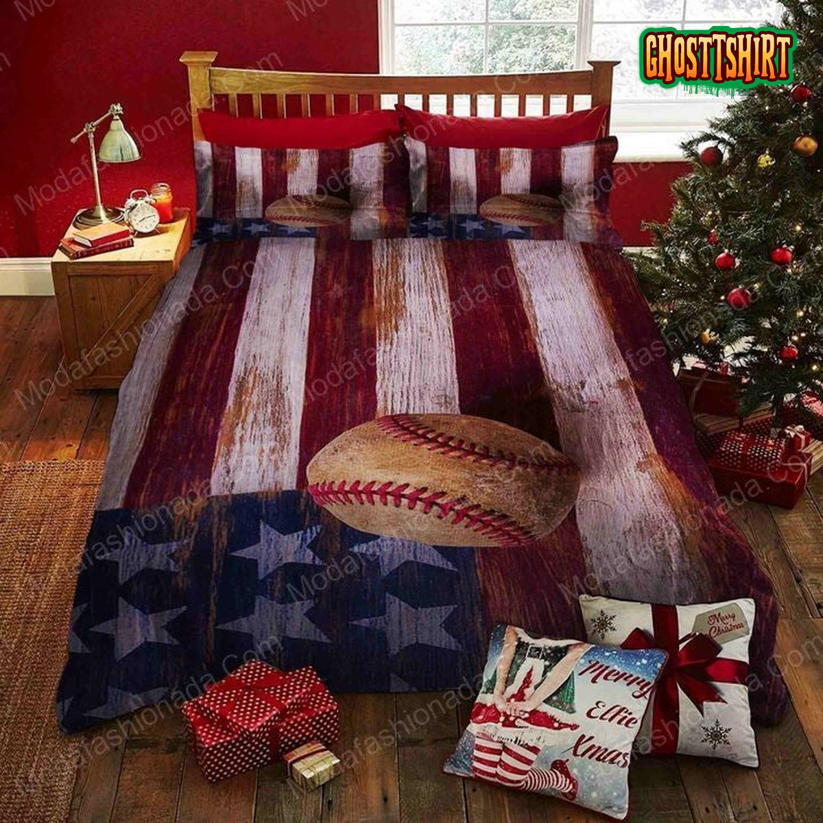 Baseball American Flag Sport 15 Bedding Set