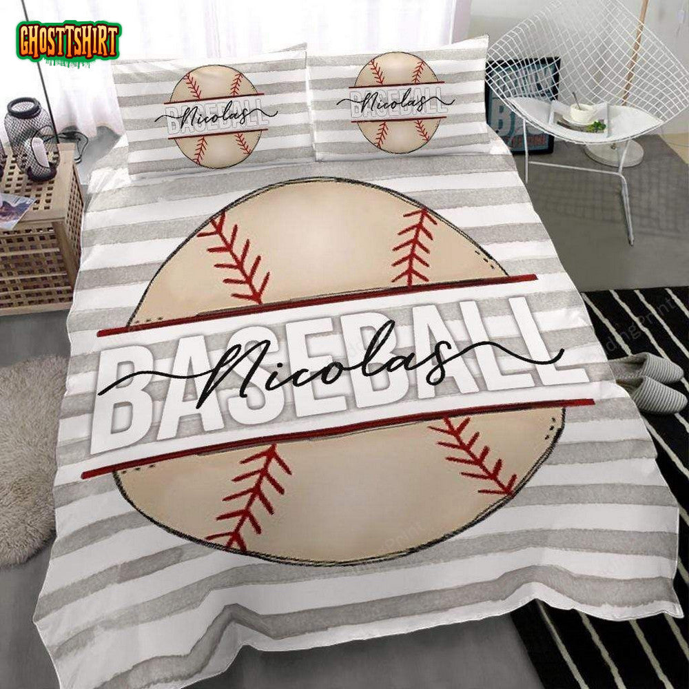 Baseball Ball Custom Duvet Cover Bedding Set