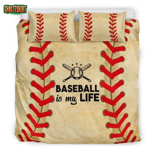Baseball Is My Life Bed Sheets Duvet Cover Bedding Set