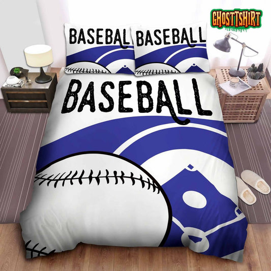 Baseball Whitenblue For Sport Lovers Bed Sheets Duvet Cover Bedding Set